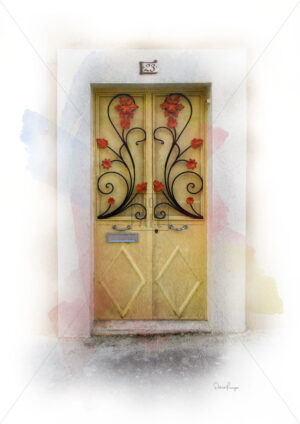 Yellow Old Door from Gharghur