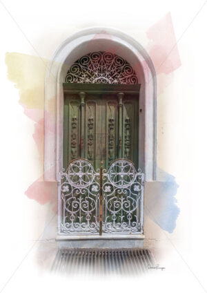 Green Old Door from Zabbar